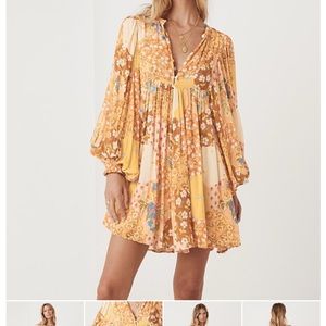 SPELL & THE GYPSY FREDA BOHO MINI DRESS AMBER